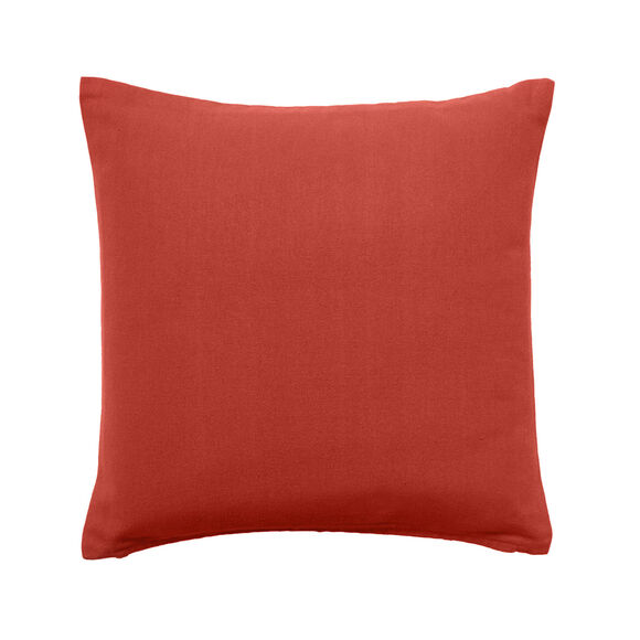 Housse de coussin unie bachette - lot de 2 (terracotta)