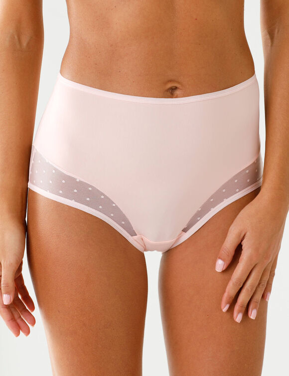 Slip met hoge taille in microvezel - Set van 2 (roze)