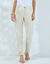 Broek in 'mom' model, katoen-linnen met goudkleurige coating (goudkleurig beige)