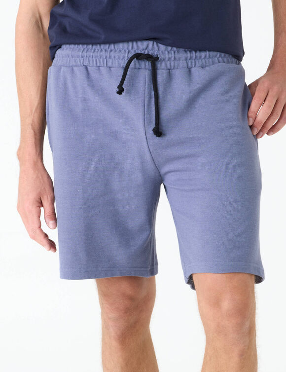 Bermuda van katoenpiqu&eacute; (jeansblauw)