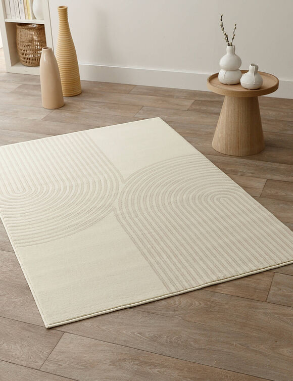 Tapis motif double arche (écru)