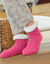Chaussons-chaussettes torsadés antidérapants (rose)