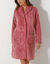 Fleece-kamerjas met sjaalkraag - Lengte 95 cm (roze)