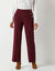 Soepele broek met knooppandeffect (wijnrood)