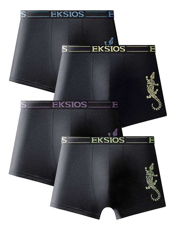 Gesloten fantasieshorty - set van 4 (zwart)
