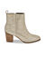 Leren boots met elastieken in luipaardstijl (goudkleurig)