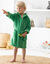 Peignoir de bain enfant dinosaure à capuche microfibre toute douce (vert)