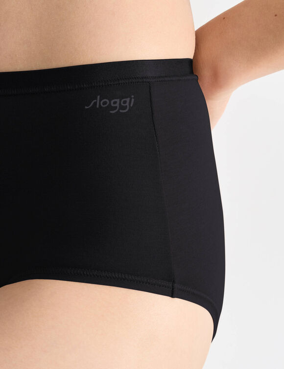 Culotte maxi « Go Daily Cotton» coton stretch - 2+1 (noir)