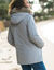 Ondoorlatende parka met rits en afneembare kap (grijs)