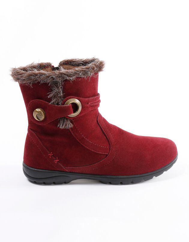 Gevoerde bottines  (bordeaux)