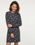 Nachtjapon met &bdquo;sterrenprint&ldquo;, van molton met fleece-voering (antracietgrijs)