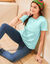 T-shirt manches courtes uni (aqua)