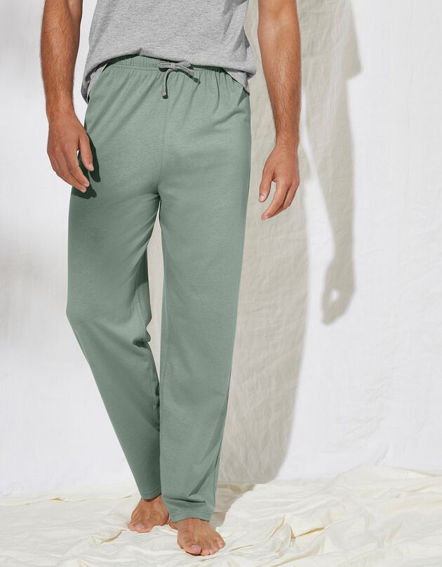 Pantalon pyjama uni vert (vert)