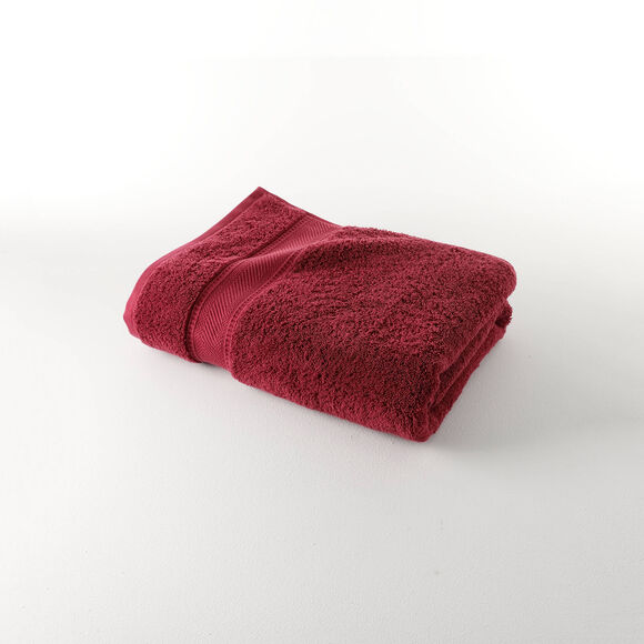 Collection serviettes de bain unies 540g/m2 confort luxe  (lie de vin)