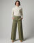 Pantalon large en tweed (kaki)