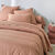 Linge de lit uni - coton lav&eacute; 57 fils/cm&sup2; (praline)
