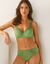 Culotte brod&eacute;e forme midi coton uni Olbia - lot de 2 (vert)