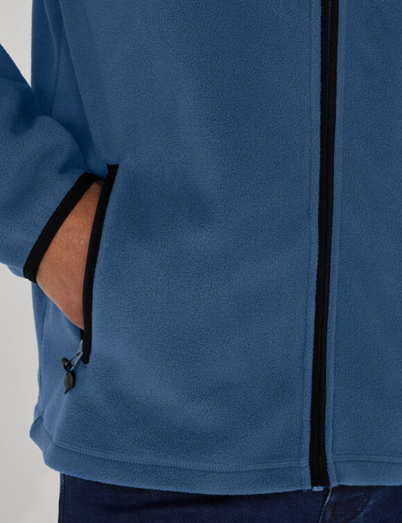 Veste polaire zipp&eacute;e (bleu)