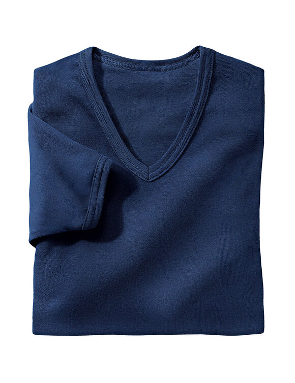 T-shirt sous-v&ecirc;tement homme col V - lot de 3 (marine)