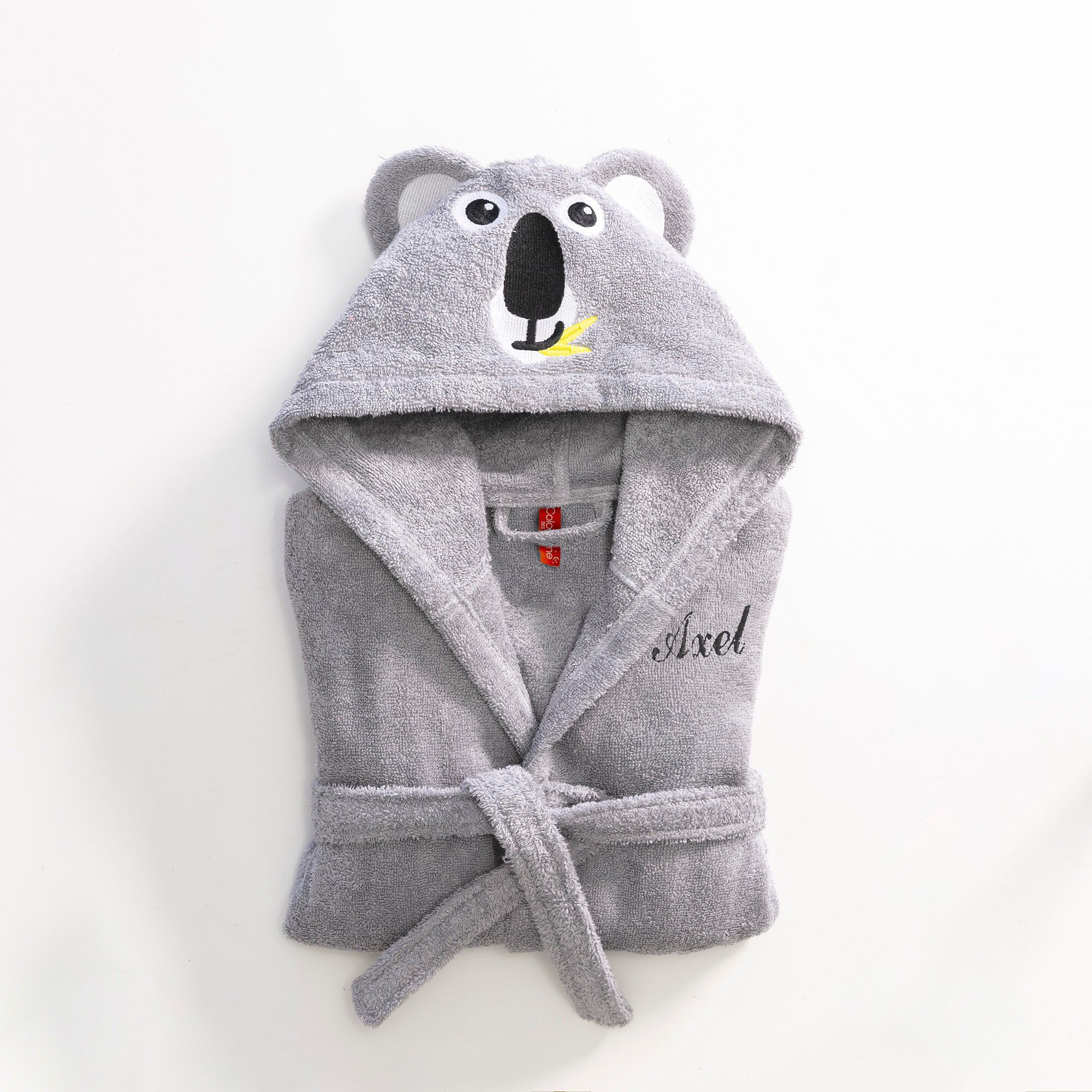 Peignoir de bain enfant personnalisable koala capuche gris Blancheporte