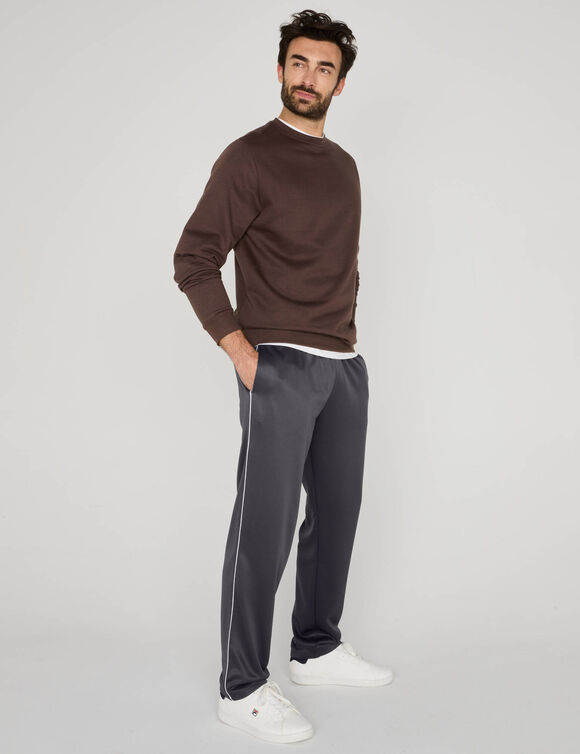 Pantalon de sport microfibre int&eacute;rieur gratt&eacute; (gris)