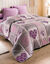 Couette coton imprim&eacute; Lovely 400 g/m&sup2; (parme)