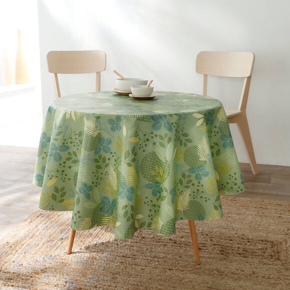 Nappe toile cirée imprimée Feuillages  (vert)