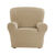 Gewafelde, bi-rekbare hoes voor zitbank en fauteuil met armleuningen (taupe)