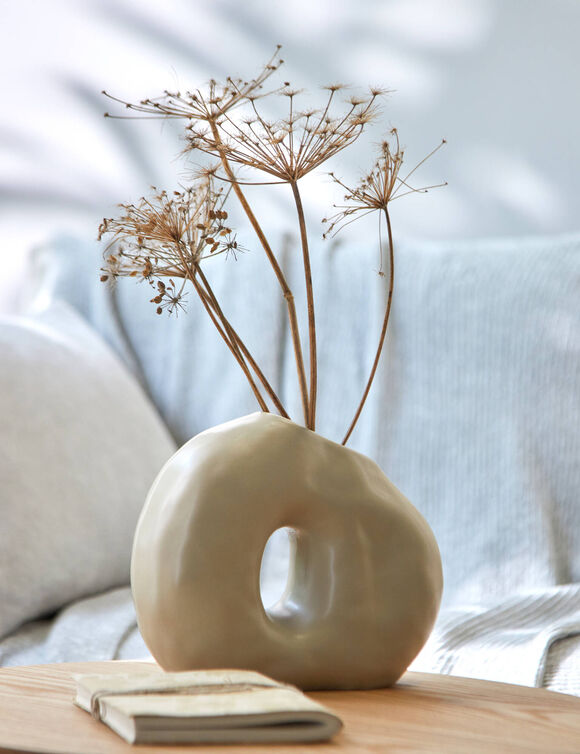 Vase forme organique - haut. 18 cm (gr&egrave;ge)