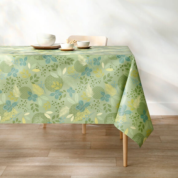 Nappe toile cirée imprimée Feuillages  (vert)