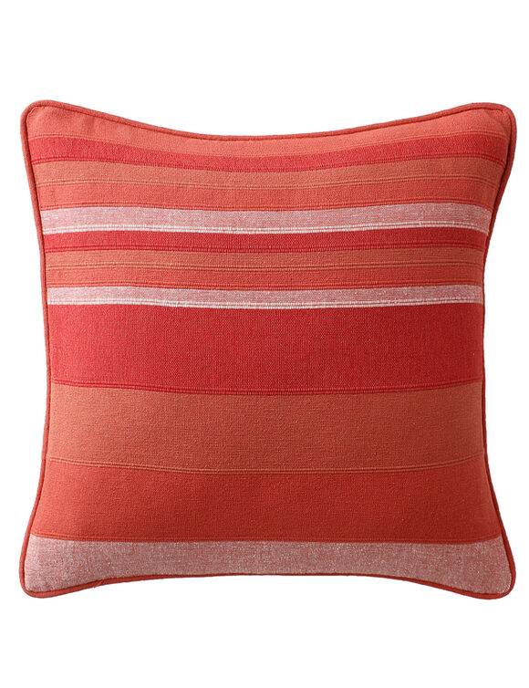 Housse coussin multicolore coton tissage artisanal - lot de 2 (terracotta)