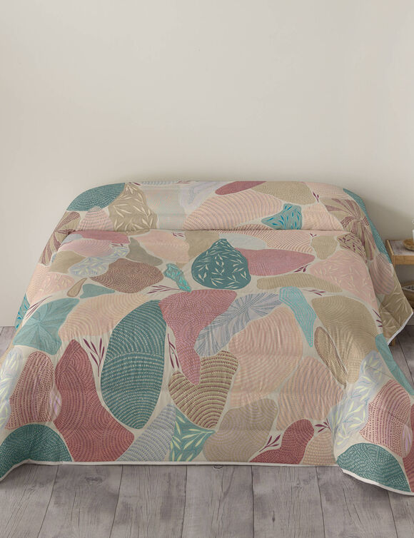 Couette microfibre imprimé Catalan 200 g/m² (bleu / rose)