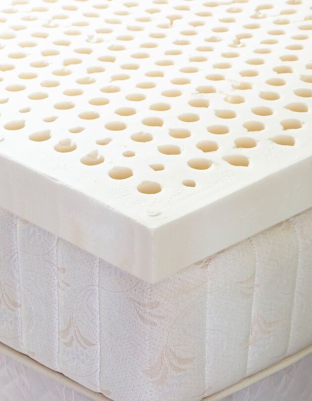 Surmatelas latex 3 zones confort medium - 5 cm (blanc)