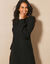 Robe pull évasée en maille anglaise (noir)