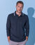 Effen polo in piquétricot met lange mouwen (marine)