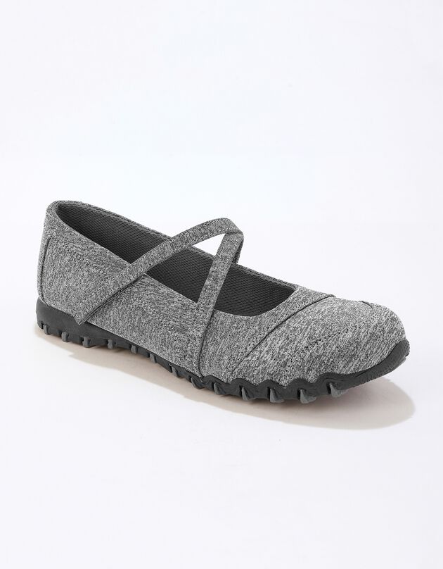 Ballerines de sport ultra-souples - gris chiné effet jersey  (gris)