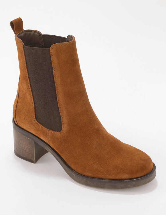Boots chelsea cuir (marron)