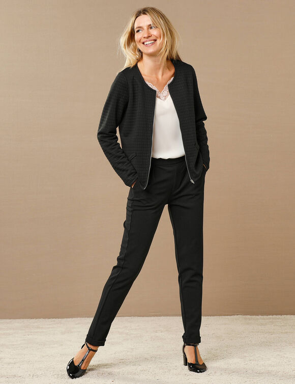 Veste matelassée zippée (noir)