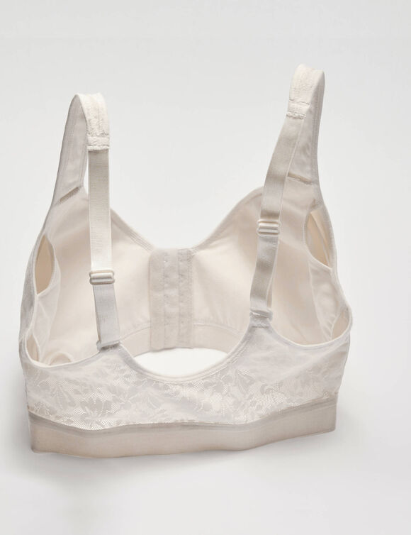 Soutien-gorge post-opératoire ouvert devant en dentelle - sans armatures (ivoire)