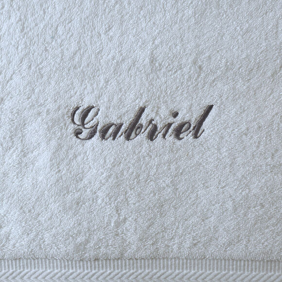 Collection serviettes de bain personnalisables confort moelleux (blanc)