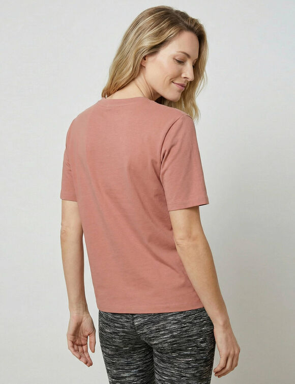 T-shirt met korte mouwen (perzik)