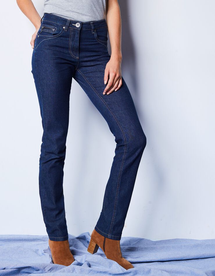 Rechte jeans met push-up effect, eco-verantwoord - raw, raw, hi-res image number 6