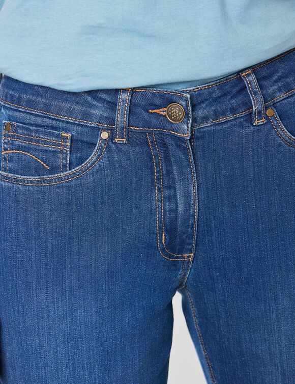Jean stretch coupe mom (stone)