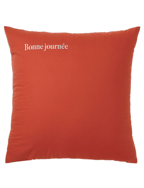 Taie d'oreiller coton, personnalisable  (terracotta)