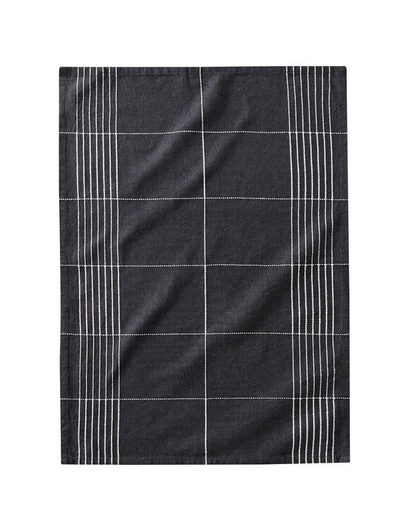 Torchons carreaux coton - lots  (anthracite)