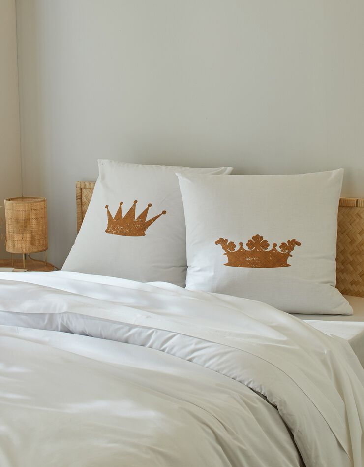 Lot de 2 taies d'oreillers majesté (blanc)