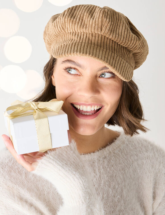 Casquette velours réglable (beige)