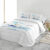 Gematelasseerde bedsprei met bedrukking &lsquo;zee&rsquo; (wit)
