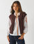 Gilet zippé sans manches (chocolat)