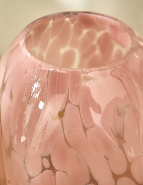 Vase en verre tacheté (parme)